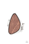 Paparazzi Accessories - Perfectly Petrified - Brown Wood Ring