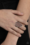 Paparazzi Accessories - Perfectly Petrified - Brown Wood Ring