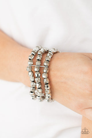 Paparazzi Accessories - Magnetically Maven - Silver Bracelet