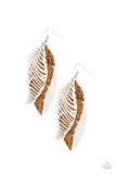 Paparazzi Accessories - WINGING Off The Hook - White Earring