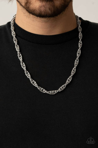 Paparazzi Accessories - Extra Entrepreneur - Silver Necklace (Men Collection)