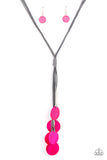 Paparazzi Accessories - Tidal Tassels - Pink Necklace
