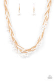 Paparazzi Accessories  - Royal Reminiscence Necklace & Vintage Variation Gold Bracelet (COMPLETE SET)