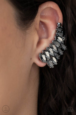 Paparazzi Accessories  - Explosive Elegance - Silver Ear Crawler Earring