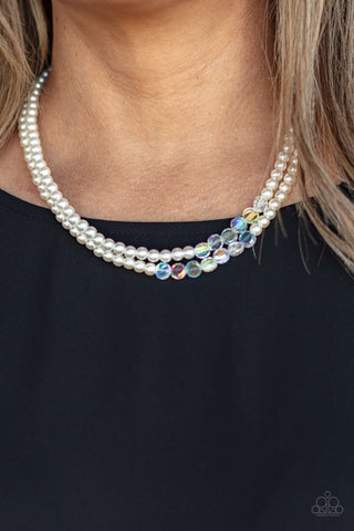 Paparazzi Accessories - Poshly Petite - White Necklace