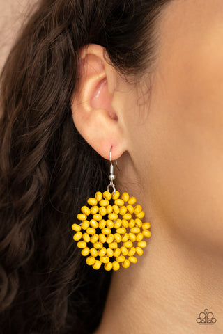 Paparazzi Accessories - Summer Escapade - Yellow Earring