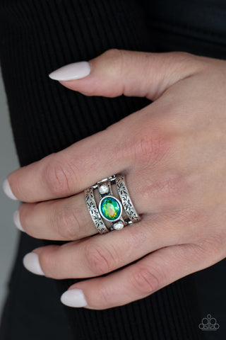 Paparazzi Accessories - The GLEAMING Tower - Green Ring