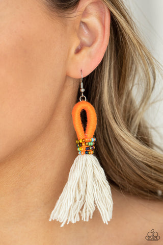 Paparazzi Accessories  - Dustup - Orange Earrings