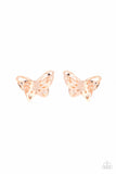 Paparazzi Accessories - Flutter Fantasy - Rose Gold Earring