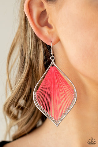 Paparazzi Accessories - String Theory - Pink Earring