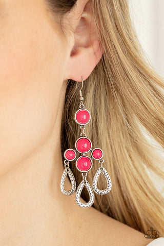 Paparazzi Accessories - Mediterranean Magic - Pink Earring