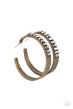 More To Love - Brass Hoop Earring - Paparazzi Accessories