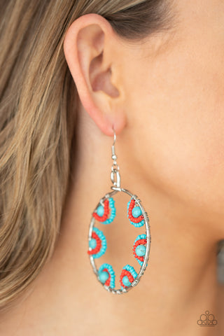 Paparazzi Accessories - Off The Rim - Blue Earring
