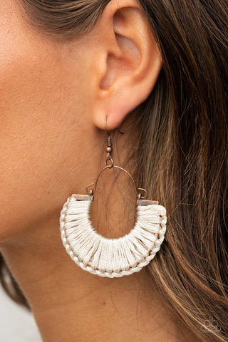 Paparazzi Accessories - Threadbare Beauty - Copper Earring