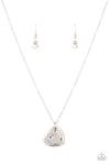 Paparazzi Accessories  - Happily Heartwarming - White Necklace