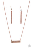 Paparazzi Accessories  - Living The Mom Life - Copper Mom Necklace