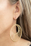 Artisan Applique - Gold Earring - Paparazzi Accessories