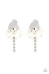 Paparazzi Accessories - Harmonically Holographic - White Earring