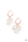 Paparazzi Accessories - Jaw-Droppingly Jelly - Copper Earring
