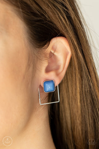 Paparazzi Accessories - FLAIR and Square - Blue Earring