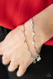 Paparazzi Accessories  - Little Miss Americana - Silver Necklace & Party in the USA Silver Bracelet (Complete Set)