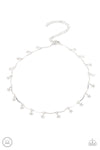 Paparazzi Accessories  - Little Miss Americana - Silver Necklace & Party in the USA Silver Bracelet (Complete Set)