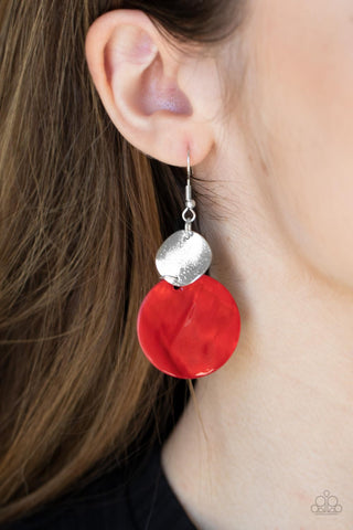 Paparazzi Accessories - Opulently Oasis - Red Earring
