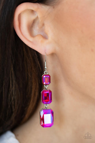 Paparazzi Accessories  - Cosmic Red Carpet - Pink Earring