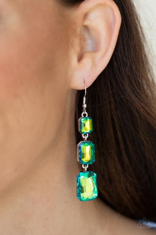 Paparazzi Accessories  - Cosmic Red Carpet - Green Earring