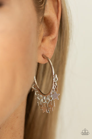 Paparazzi Accessories - Happy Independence Day - Silver Star Earring