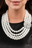 Paparazzi Accessories - Romantic Zi Collection - White Pearl Necklace