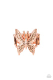 Paparazzi Accessories - Blinged Out Butterfly - Copper Ring