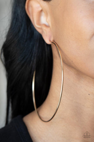 Paparazzi Accessories  - Colossal Couture - Gold Large Hoop Earring