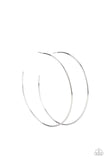 Paparazzi Accessories  - Colossal Couture - Silver Large Hoop Earring