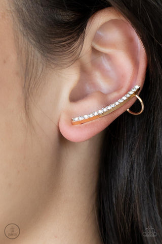 Paparazzi Accessories - Sleekly Shimmering - Gold Ear Crawler