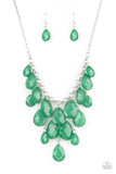 Paparazzi Accessories - Front Row Flamboyance - Green Necklace