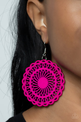 Paparazzi Accessories - Island Sun - Pink Earring