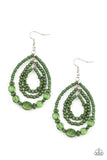 Paparazzi Accessories - Prana Party - Green Earring