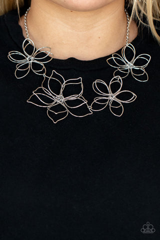 Paparazzi Accessories - Flower Garden Fashionista - Silver Necklace