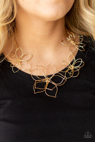 Paparazzi Accessories - Flower Garden Fashionista - Gold Necklace