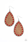 Paparazzi Accessories  - Rustic Refuge - Red Earring