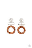 Paparazzi Accessories = Woven Whimsicality - Brown Earring