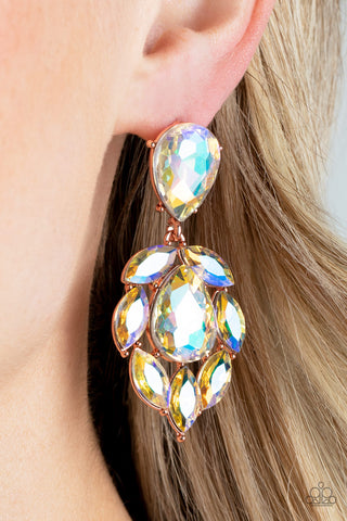 Paparazzi Accessories  - Galactic Go-Getter - Copper Earring