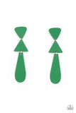 Paparazzi Accessories  - Retro Redux - Green Earring