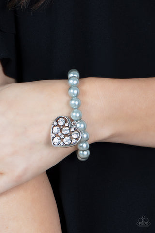 Paparazzi Accessories - Cutely Crushing - Silver Pearl Bracelet