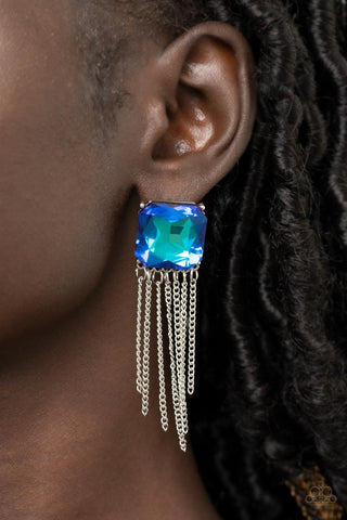 Paparazzi Accessories - Supernova Novelty - Blue Earring