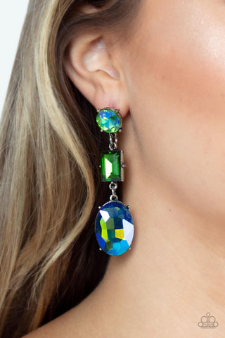 Paparazzi Accessories  - Extra Envious - Green Earring