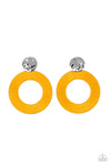 Paparazzi Accessories  - Strategically Sassy - Yellow Earring