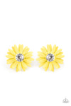 Paparazzi Accessories  - Sunshiny DAIS-y - Yellow Earring