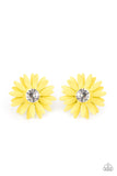Paparazzi Accessories  - Sunshiny DAIS-y - Yellow Earring